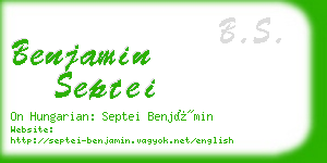 benjamin septei business card